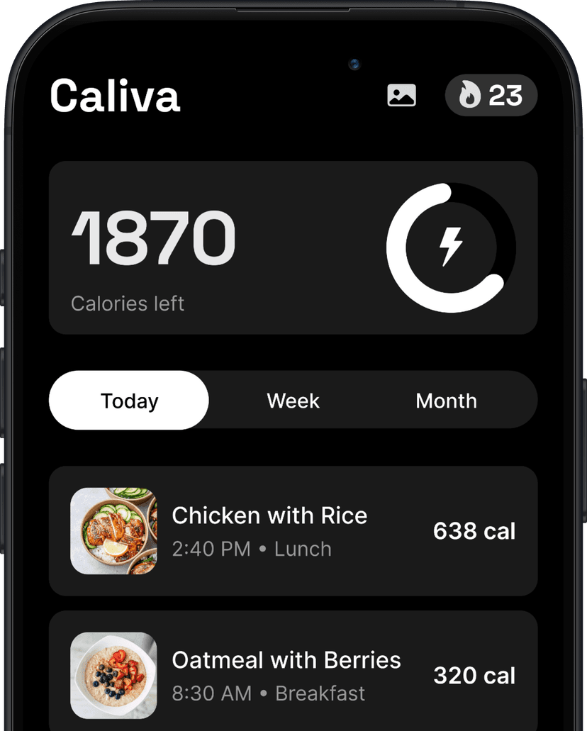 Caliva App Screenshot