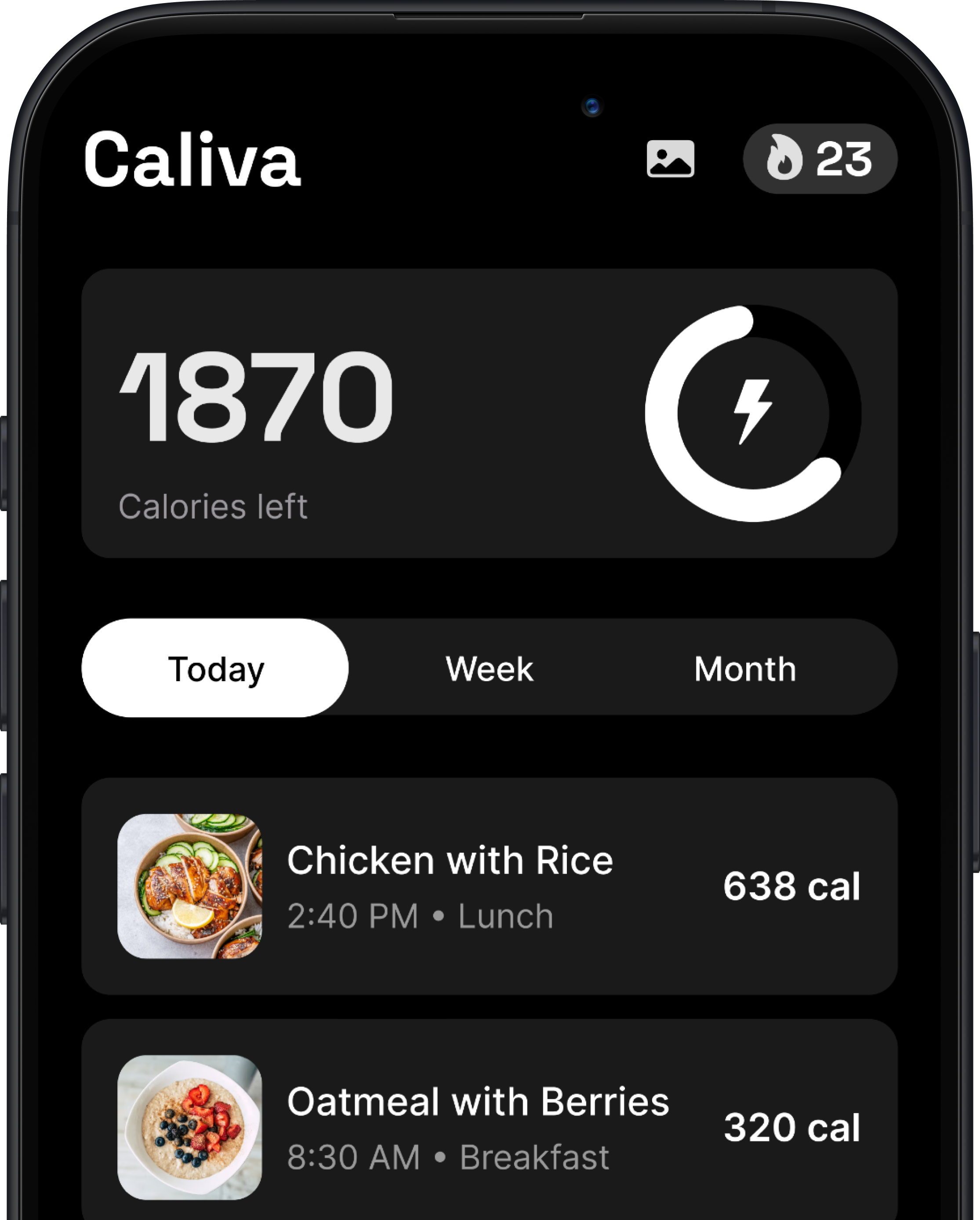 Caliva App Screenshot